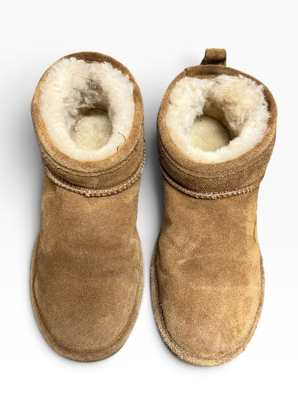 Bearpaw Classic Chestnut Tan Mini Boots Womens Size 7